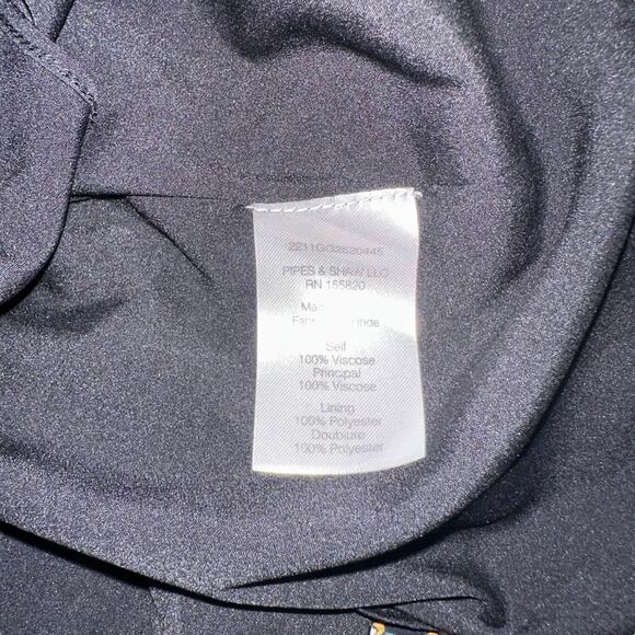 Veronica Beard Sacchi Token Print Long Sleeve Chiffon Short Dress 4 - Picture 6 of 11